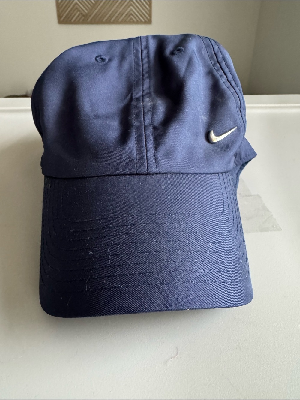 Nike Navy Baseball Cap with Silver Swoosh